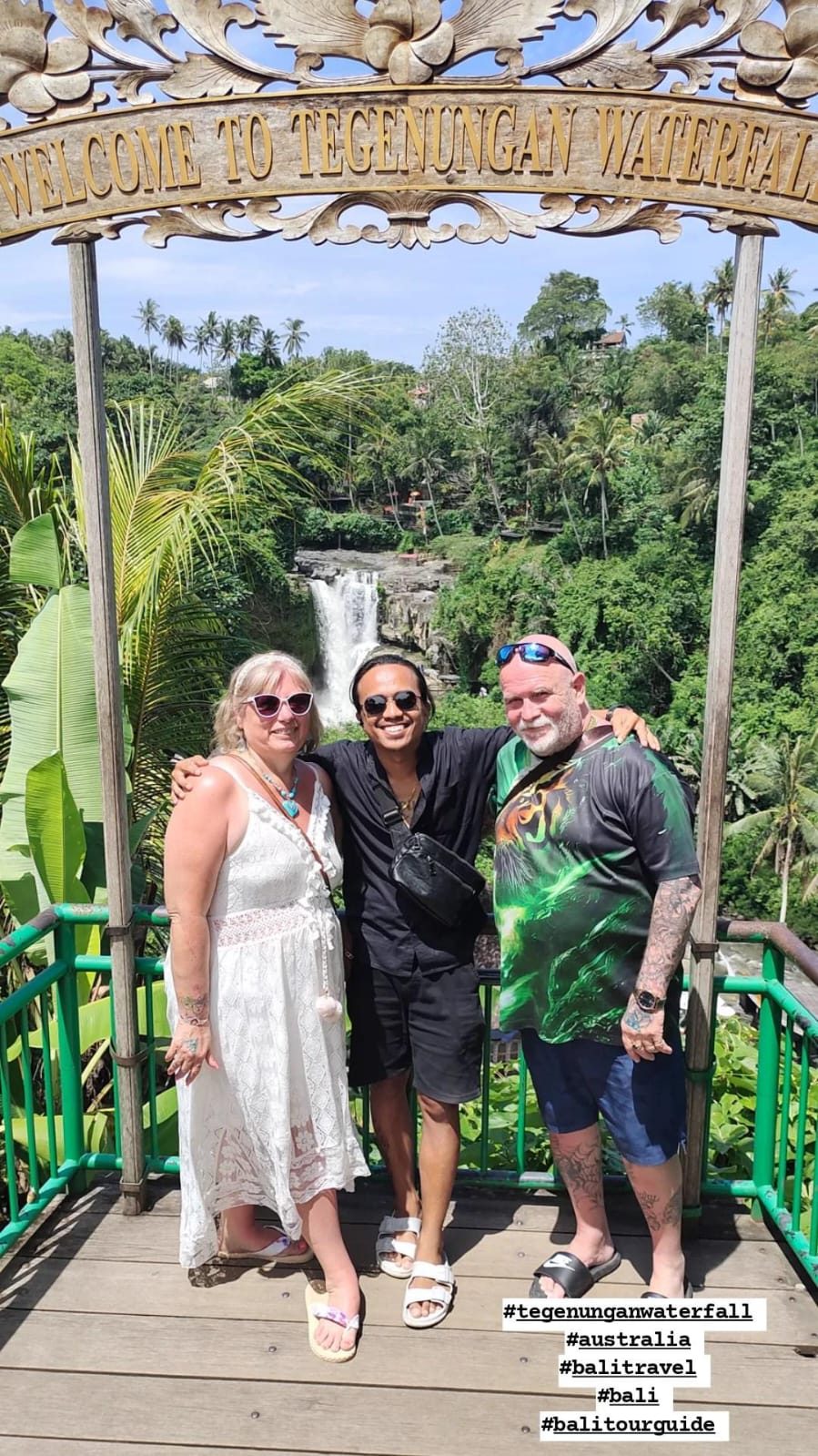 Travelers at a jungle viewpoint in Bali